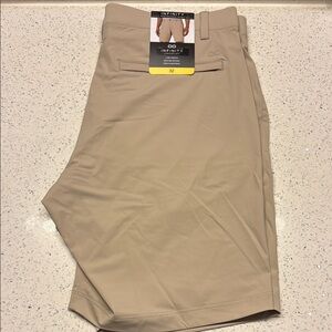 NFINITY Men's Beige Flat Front Shorts